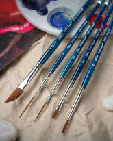 BelleAqua® 5pc Watercolor Detail Set | Short Handle | BA-2707S